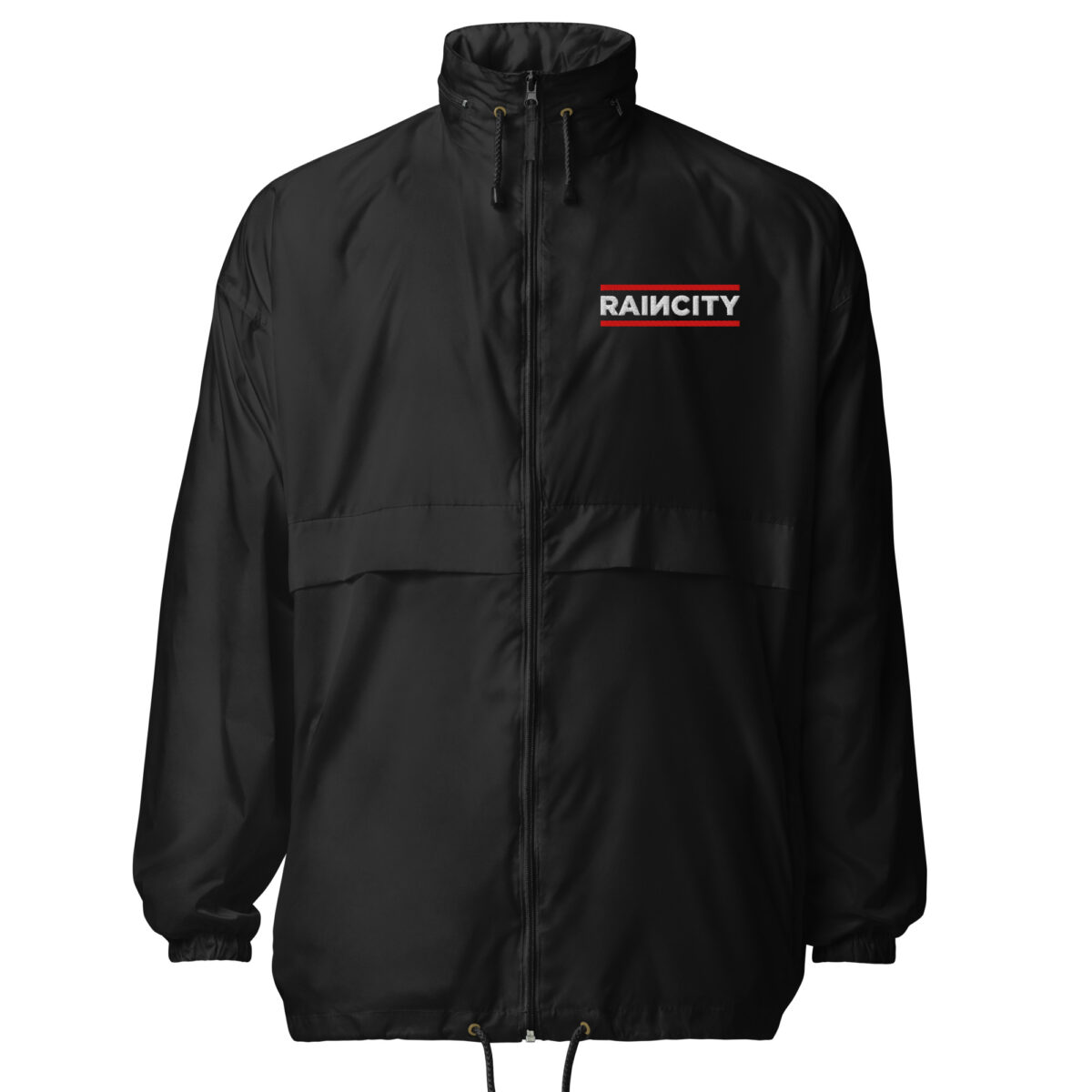 basic-unisex-windbreaker-black-front-67d76a57e55de.jpg RainCity Unisex Windbreaker