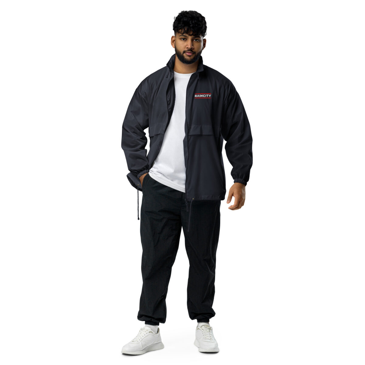 basic-unisex-windbreaker-navy-front-67d76a57e6069.jpg RainCity Unisex Windbreaker